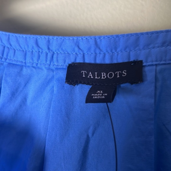 Talbots Vibrant Blue V-Neck Blouse - Picture 4 of 6
